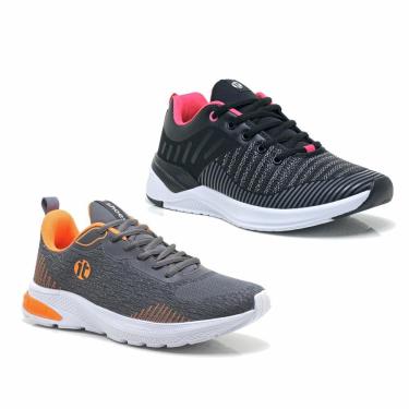 Imagem de Kit 2 Tênis Academia Feminino Amortecedor Gel Caminhada