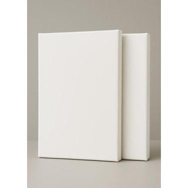 Imagem de Kit 2 Telas Canvas Luarte 20x30 Virada Algodão Premium, Branco