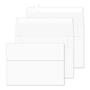 Imagem de Envelopes 4x6 para convite, envelope A4 branco, pacote com 50 envelopes autoselados, para casamentos, cartões comemorativos, chá de bebê, fotos, aniversário