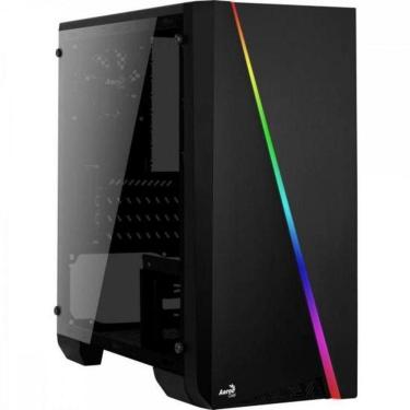 Imagem de Gabinete Gamer Aerocool Mini Cylon Preto Rgb Lateral...