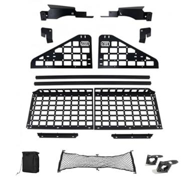 Imagem de CTH Para Toyota RAV4 2019-2024 Suporte de armazenamento para modificação de porta-malas traseiro Molle painel de armazenamento, organizadores de porta-malas, suporte de bagagem, prateleira, acessórios