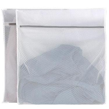 Imagem de Bestac Saco de lavanderia de poliéster, malha de favo de mel, antiembaraço e durável, ideal para casacos/roupa de cama, casa/dormitório/viagem (GG)