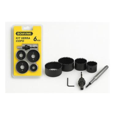 Imagem de Kit Jogo Serra Copo 6 Peças Para Plástico Madeira Marcenaria - Bomvink