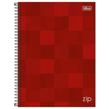 Imagem de Caderno Espiral Capa Dura Universitário Zip 160 Folha 10 Matérias Tilibra Vermelho