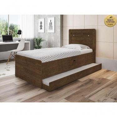 Imagem de Cama Solteiro Bau Larissa Com Cama Auxiliar Dani Malbec