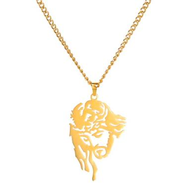 Imagem de UNIFT Colar de cabeça de Jesus Cristo para homens e mulheres, aço inoxidável, símbolo cristão, rosto de Jesus, pingente de colar de oração religiosa, one size, Aço inoxidável, Sem Pedra Preciosa