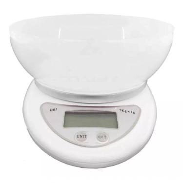 Imagem de Balança Digital Cozinha Precisão 5kg Tara Bacia Vasilha