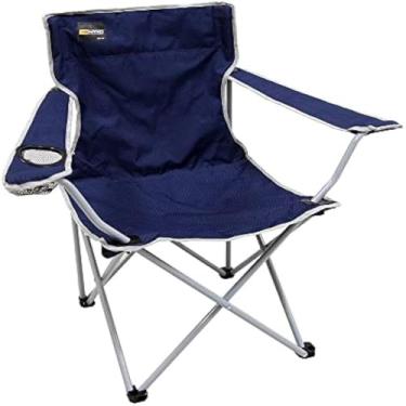 Imagem de Cadeira portatil para descanso ao ar livre, dobravel, camping, azul e leve