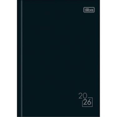Imagem de Agenda Costurada Diária 14,5 x 20,5 cm Spice Preta 2026 - Tilibra pacote com 4