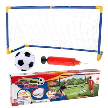 Imagem de Kit De Futebol Infantil Completo Com Trave De Gol Bola E Bomba Esporte