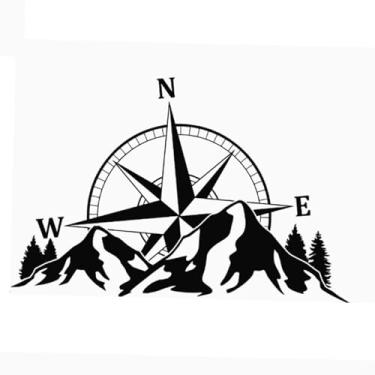 Imagem de Generic Adesivo decorativo impermeável para capô, antirriscos, para carros, SUVs, motorhomes e outros veículos, L Black