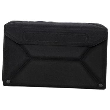 Imagem de NonMiFyR Bolsa dobrável para câmera com compartimentos internos, proteção para lentes, estojo portátil para fotografia com revestimento interno à prova de, Black L