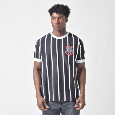 Imagem de Camiseta Masculina Retrô Corinthians Democracia 1982 S/N Preto-Masculino
