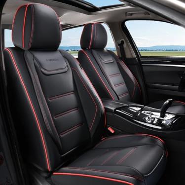 Imagem de Coverado Capas de assento de carro, capas frontais para carros, capa de assento de carro assentos frontais, protetor de assento de carro impermeável, almofada de couro, capas internas universais