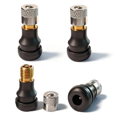 Imagem de GYL Válvula de vácuo para scooters elétricas, 4 peças, hastes de válvula de pneu sem câmara para Xiaomi M365 Pro/Ninebot Max G30, vem com tampa de alumínio