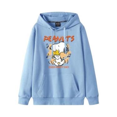 Imagem de Moletom Feminino Com Capuz De Veludo Estilo Universitário Japonês Snoo