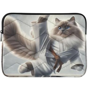 Imagem de Capa protetora divertida para laptop Karate Ragdoll Cat para MacBook Air 13 polegadas, acessórios de computador, capas universais de 13 a 14 polegadas
