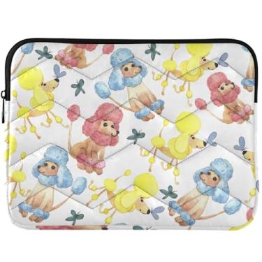Imagem de Capa protetora decorativa para laptop de 13 a 14 polegadas para laptop Poodles aquarela Poodles