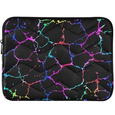 Imagem de Capa para laptop acolchoada com textura colorida preta para MacBook Air 13 capa acolchoada para notebook universal 13-14 polegadas