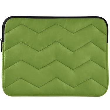 Imagem de Capa acolchoada para laptop verde oliva personalizada capa para notebook brilhante capa para notebook universal 14 13 polegadas