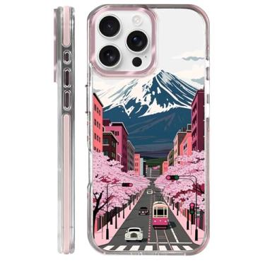 Imagem de casesok Capa para iPhone 16 Pro Max compatível com Magsafe, design estético claro bonito para meninas e mulheres, capa rígida protetora antiqueda para iPhone 16 Pro Max - cidade de anime japonês e rua