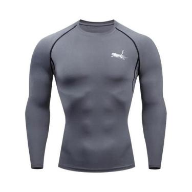 Imagem de Camiseta De Manga Longa Dry Fit Para Homens, Roupas De Fitness, Camise