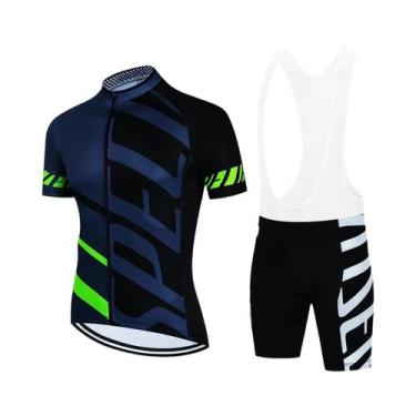 Imagem de Conjunto De Camiseta E Shorts De Ciclismo Preto 2025 Para Homens E Mul