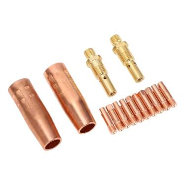 Imagem de Garosa Kit de Acessórios para Tocha de Soldagem Mig Conjunto de 14 Peças Com Eletrodos Difusores de Bicos de Gás para Tweco Mini 100L K530 Série Acessórios de Soldagem de Cobre e Latão