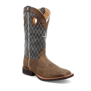 Imagem de Bota masculina Ruff Stock da Twisted X, Bomber/Blue, 7