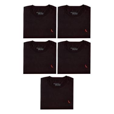 Imagem de Kit 5 Camisetas Brasa Pica Pau Bordado Reserva Mini, 04, Preto