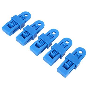 Imagem de CUOFYUNL 5 peças de fixação de acampamento ao ar livre braçadeira de barraca de plástico clipes de organização de suspensão de roupas