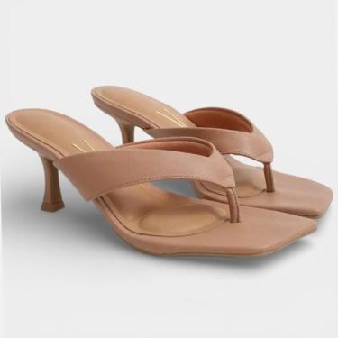 Imagem de Tamanco Vizzano Salto Baixo Feminino - Nude, 36