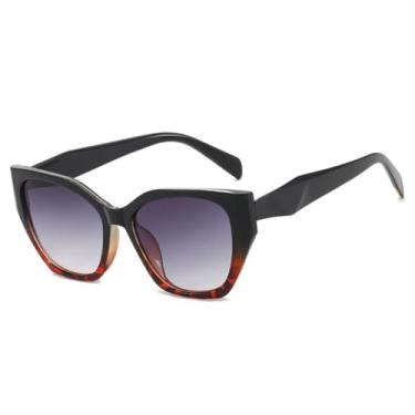 Imagem de Óculos de Sol Pequenos Estilo Olho de Gato com Degradê em Cores Jelly, Proteção UV400, Ideais para Esportes ao Ar Livre, Corrida e Ciclismo, nas Cores Preto e Cinza.