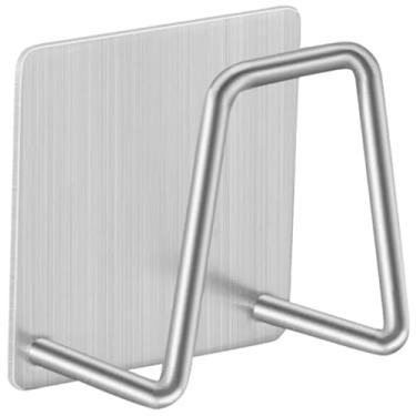 Imagem de Kit de 2 Suportes Porta-Esponja em Aço Inoxidável - Prateleira para Bucha de Pia, Ideal para Cozinha, Organização Prática e Resistente à Humidade (2PC)