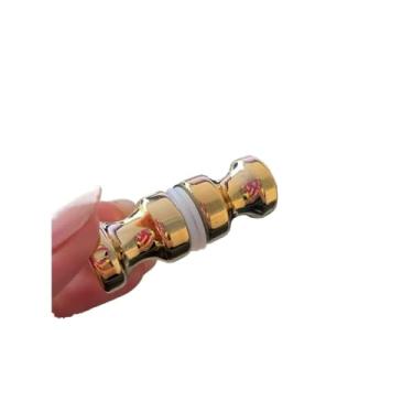 Imagem de Puxador duplo em alumínio para box de vidro temperado e blindex 08 a 10mm(2 puxadores dourado)