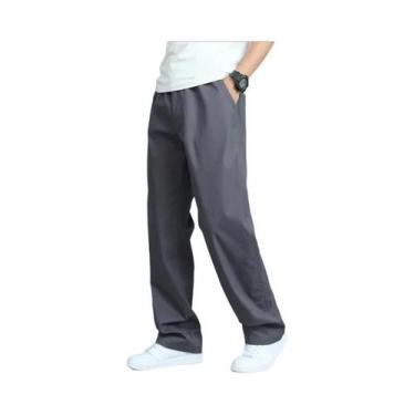Imagem de Calças Casuais Masculinas De Algodão Tamanho Grande, Ajuste Solto, Cal