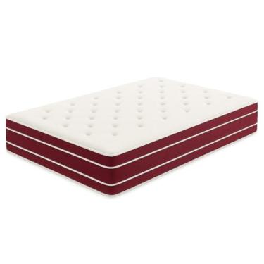Imagem de Colchão Molas Ensacadas 88x188x20 - Lateral Vinho PREMIUM - Lord Colch