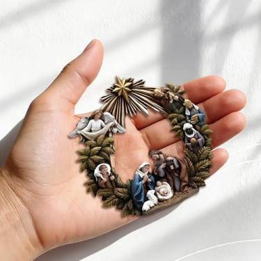 Imagem de Decoração acrílica em forma de adesivo de presépio adequado para decoração de casa na sala de estar ou escritório. Escolha de presente ideia: Halloween, Natal, aniversário, aniversário, dia dos