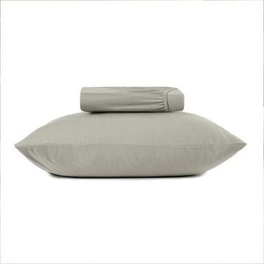 Imagem de Jogo de Cama Solteiro 2 Peças Altenburg Malha Fio Penteado Cinza Platinum