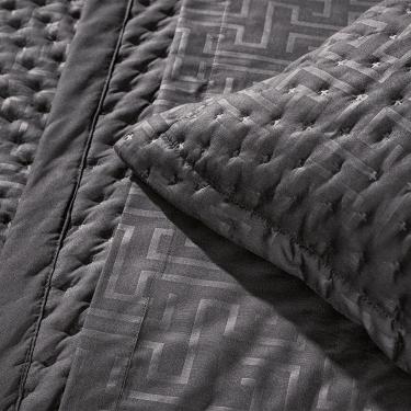 Imagem de Jogo de Colcha Casal 3 Peças Altenburg Ultrawave Cristal Labirinto Preto