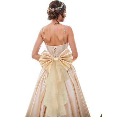Imagem de Unykaflor Laço destacável para vestido, vestido de casamento, laço e acessório para vestido de formatura, cinto de noiva