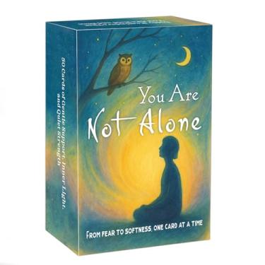 Imagem de Cartões de oráculo de cura para iniciantes, 50 afirmações para acalmar a ansiedade, confiar no desconhecido, obter apoio e se tornar a luz, deck de autocuidado para atenção plena, meditação