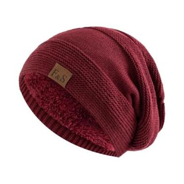 Imagem de Gorro De Inverno Unissex Forrado Com Pelo, Quente E Tricotado Para Hom