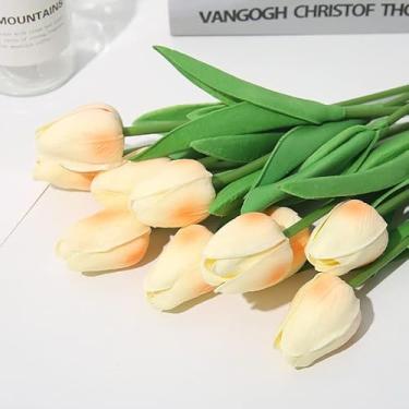 Imagem de Tulipa de PU Artificial Flor Falsa Realista para Decoração Sala Estar em Casa Casamento e Arranjo Floral