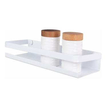 Imagem de Prateleira Utensílios Cozinha Temperos Branca Brilho 30Cm