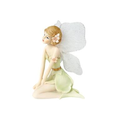 Imagem de Bothyi Escultura de Fada Flores para Mesa, Enfeite Criativo, Estátua de para Armários, Estante, Decoração de Casa, Quarto, de Entrada, Ajoelhado Verde