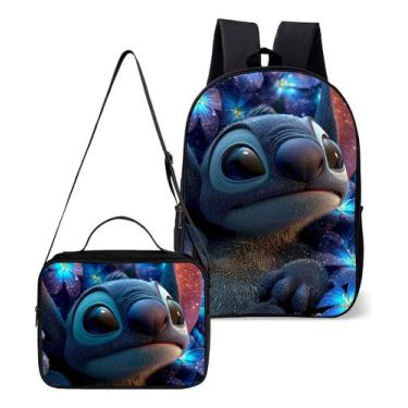 Imagem de Mochila e Lancheira Termica Escolar Infantil Estampa Lilo Ohana Lançam