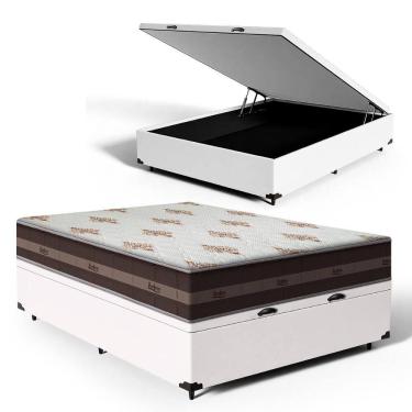Imagem de Cama Box Baú com Colchão de Molas Anjos Ensacadas Classic - Casal 138cm