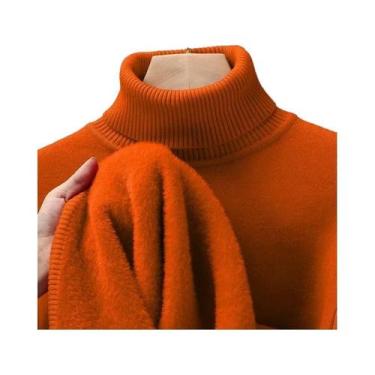 Imagem de Suéter Masculino De Gola Alta Slim Fit De Manga Longa Anti-Pilling De 