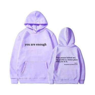 Imagem de Hoodie Retro Unissex Estilo Street Hip Hop, Você É Suficiente, Hoodie 